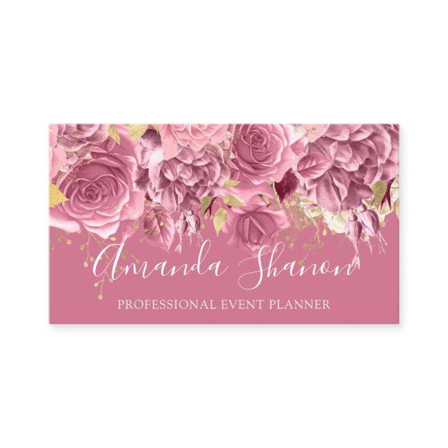 Event Planner Drips Roses QR Code Logo Pink
