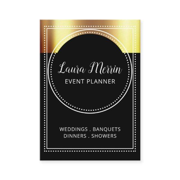 Event Planner Gold Metallic On Black Marquee