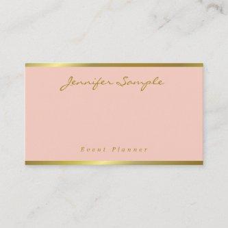Event Planner Hand Script Pink Gold Modern Elegant