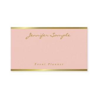 Event Planner Hand Script Pink Gold Modern Elegant