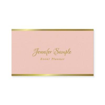 Event Planner Modern Elegant Hand Script Pink Gold