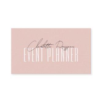 Event Planner Modern Typography Script Blush Pink
