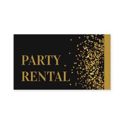 Event Planner Party Rental Tableware Gold Glitter