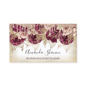 Event Planner Roses Flowers Drips QR Logo Elegant