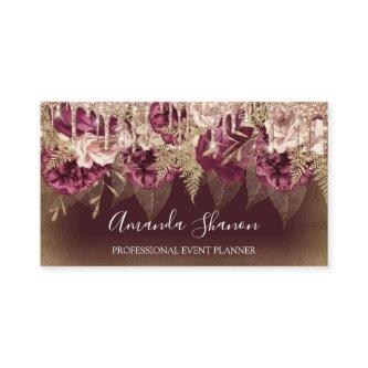 Event Planner Roses Flowers Drips QR Logo Marsala