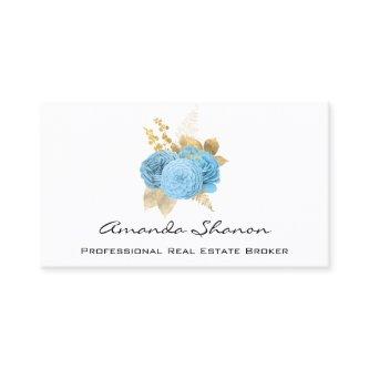 Event Wedding Planner Blue Gold Roses Logo QR CODE