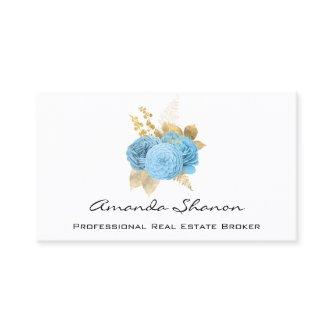 Event Wedding Planner Blue Gold Roses Logo QR CODE