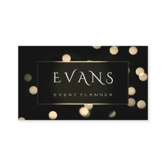 Event Wedding Planner Dots Golden Lights Framed Appointment Card