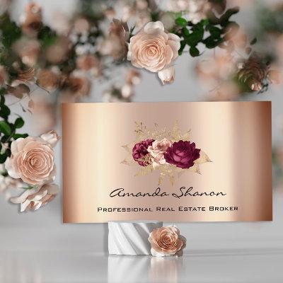 Event Wedding Planner Foral Rose Gold QR Code