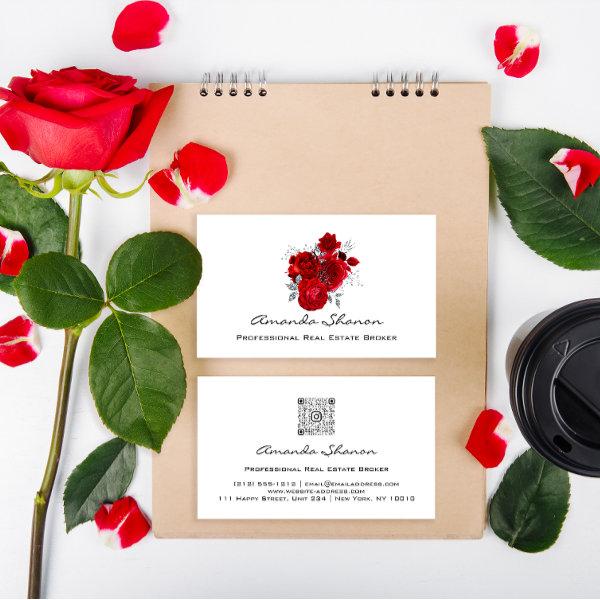 Event Wedding Planner Red Roses White Logo QR CODE
