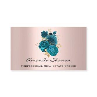 Event Wedding PlannerTeal Gold Roses Logo QR CODE