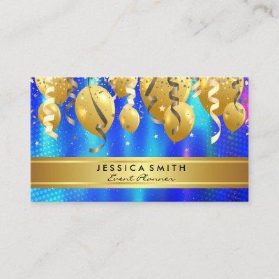 Events Party Balloons | Confetti Blue Abstract