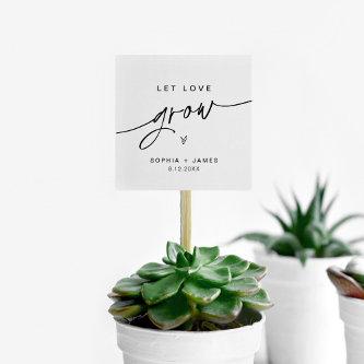 EVERLEIGH Let Love Grow Wedding Plant Favor Card
