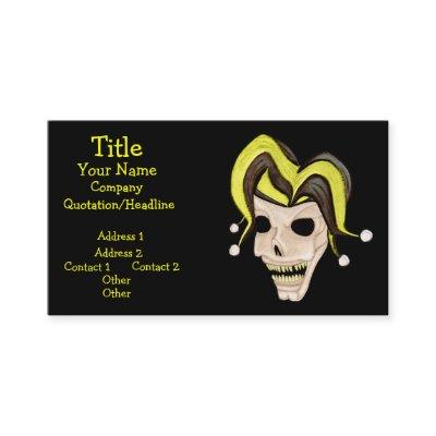 Evil Jester Skull (Yellow)