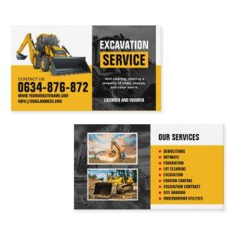 Excavating, Land clearing, Construction