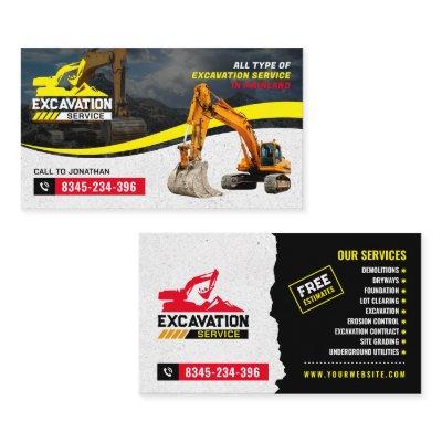 Excavating, mulching, land clearing, Construction