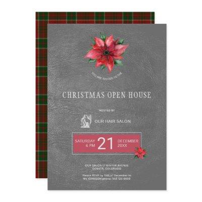 Exclusive Hair Salon Christmas Open House Party Invitation
