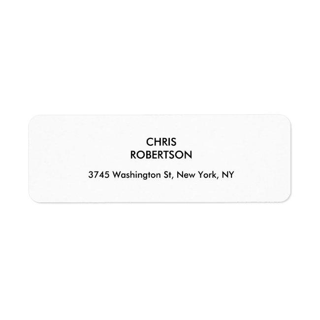 Exclusive Special Black and White Modern Plain Label