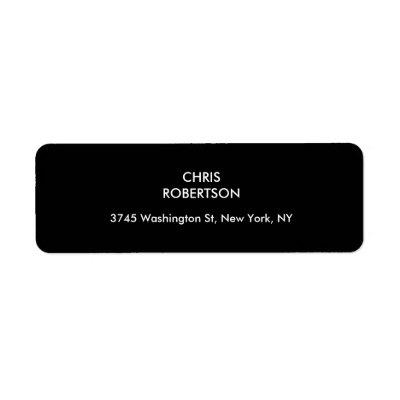 Exclusive Special Black White Modern Plain Label
