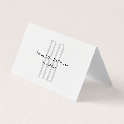 Exclusive Unique White Gray Monogram Modern