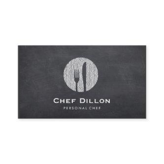 Executive Chef Chalkboard Fork and Knife Catering