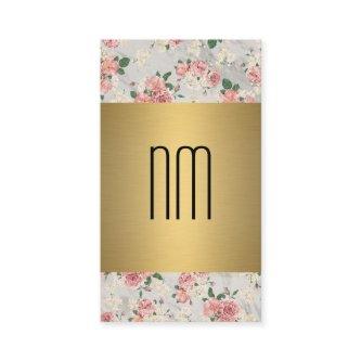 Executive Gold Floral Pattern Series with Monogram