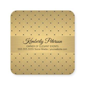 Executive Gold Metallic / Diamond Dot Patterns II Square