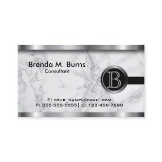 Executive Gray Marble Monogram