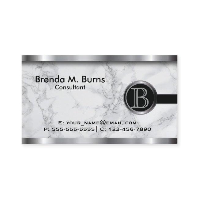 Executive Gray Marble Monogram