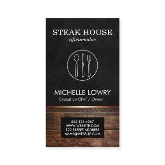 Executive Lux Black Silverware and Wood