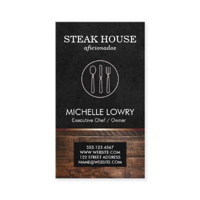 Executive Lux Black Silverware and Wood