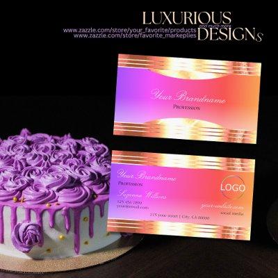 Exquisite Colorful with Rose Gold Borders and Logo