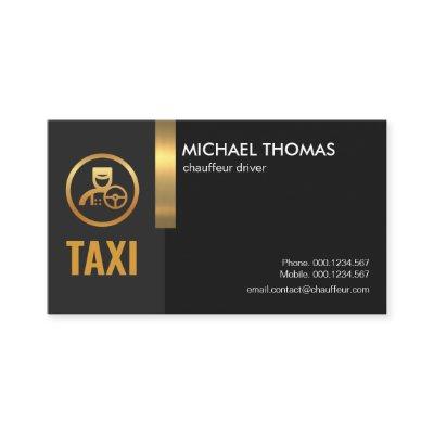 Exquisite Creative Black Gold Stripe Taxi Driver