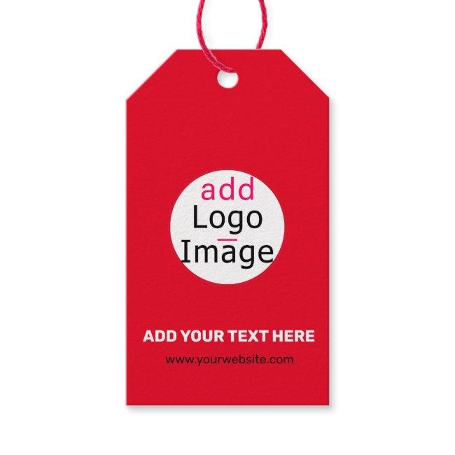 Extravagant Business Custom Brand Red Gift Tags