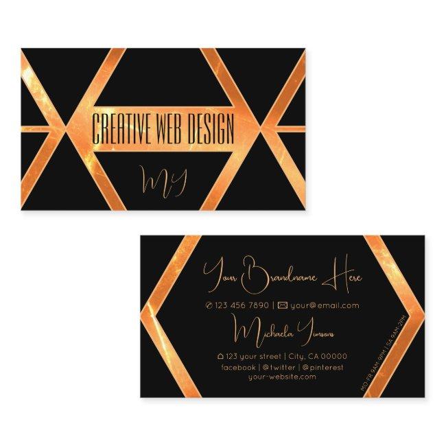 Eye Catcher Coral Black Geometric with Monogram