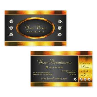 Eye Catching Black and Gold Sparkling Diamonds