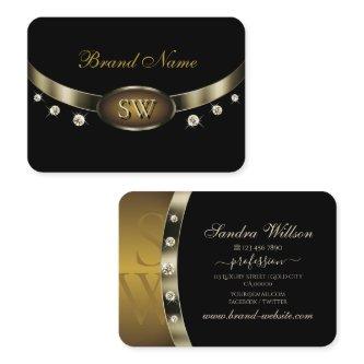 Eye Catching Black and Gold with Monogram Diamonds