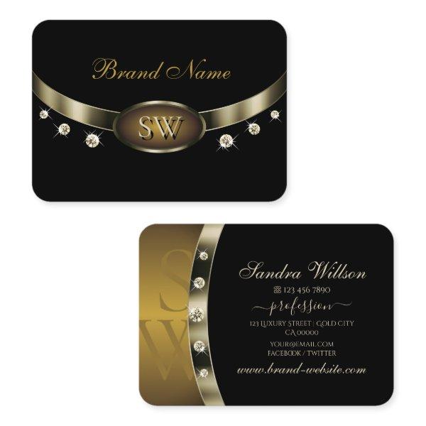 Eye Catching Black and Gold with Monogram Diamonds