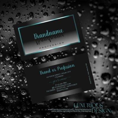 Eye Catching Black and White Gradient Teal Frame