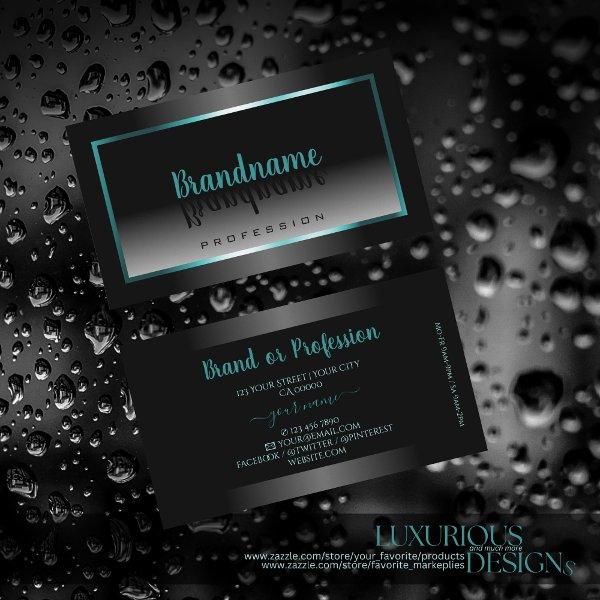 Eye Catching Black and White Gradient Teal Frame