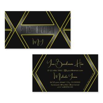 Eye Catching Black and Yellow Flashy with Monogram