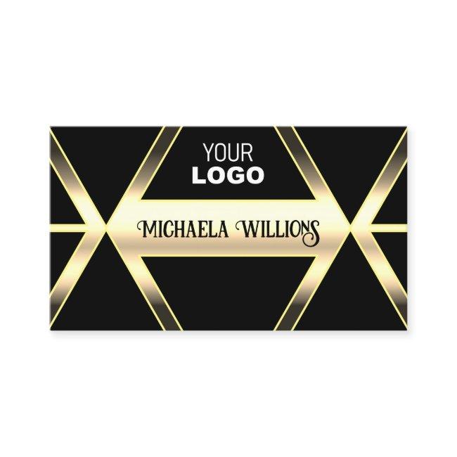 Eye Catching Black Light Golden with Logo Stylish