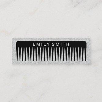 Eye Catching Comb White Leather Mini