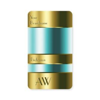Eye Catching Gold and Glass Teal Fluids 3D Letters