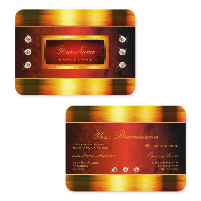 Eye Catching Gold with Dark Red Marble Patterns