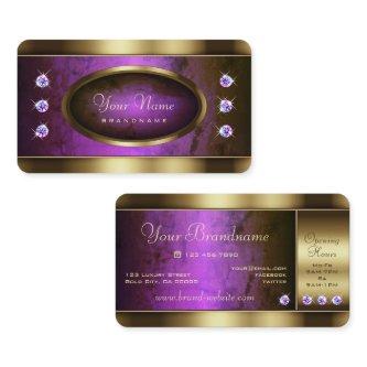 Eye Catching Gold with Purple Marble and Diamonds