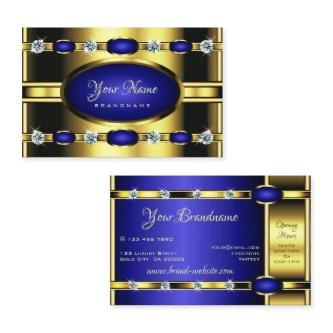 Eye Catching Golden and Blue with Faux Rhinestones