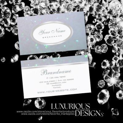 Eye Catching Light Baby Blue Pearl Glitter White