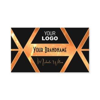 Eye Catching Light Coral Black Geometric with Logo