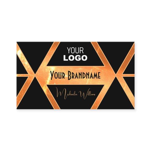 Eye Catching Light Coral Black Geometric with Logo